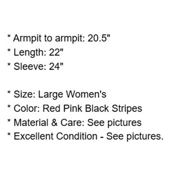 Sigrid Olsen Sport Sweater Womens Large Pink Black Stripe Sleeves Hem Fringe - Picture 4 of 13